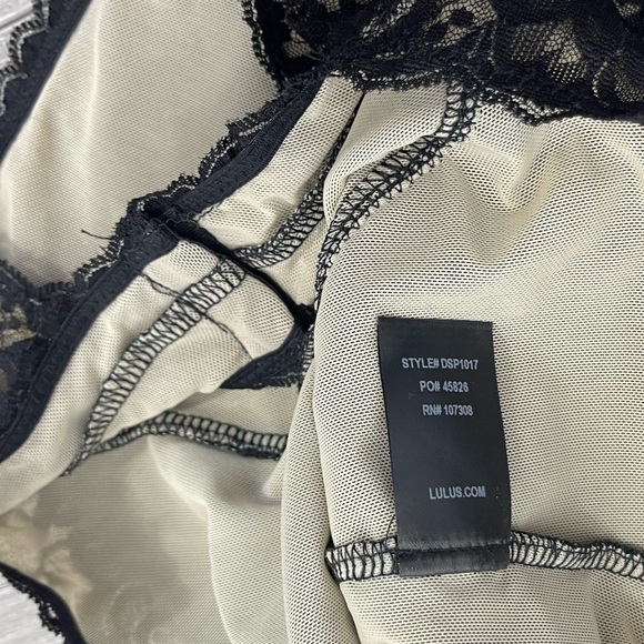 Lulu's Dance For You Black and Nude Lace Bodysuit Sexy Lingerie T Strap Plunge S - Picture 12 of 15